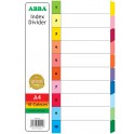 ABBA A4 10 Part Paper Divider